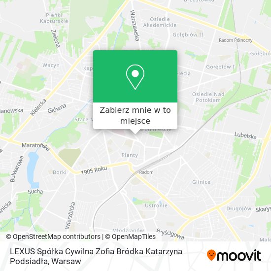 Mapa LEXUS Spółka Cywilna Zofia Bródka Katarzyna Podsiadła