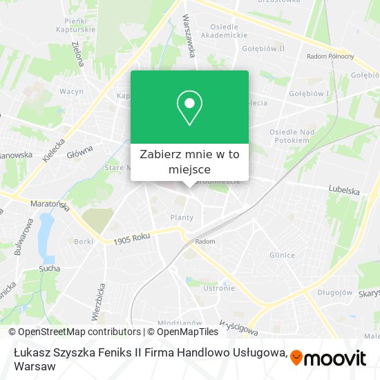 Mapa Łukasz Szyszka Feniks II Firma Handlowo Usługowa