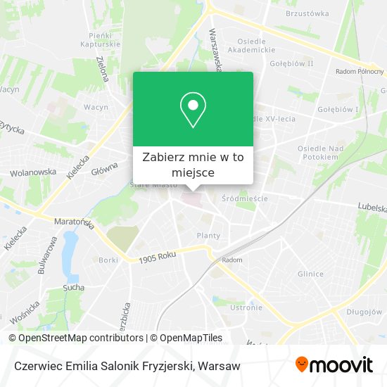 Mapa Czerwiec Emilia Salonik Fryzjerski