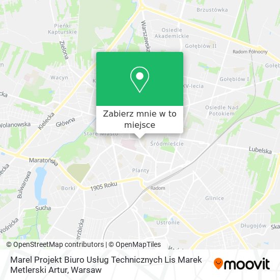 Mapa Marel Projekt Biuro Usług Technicznych Lis Marek Metlerski Artur