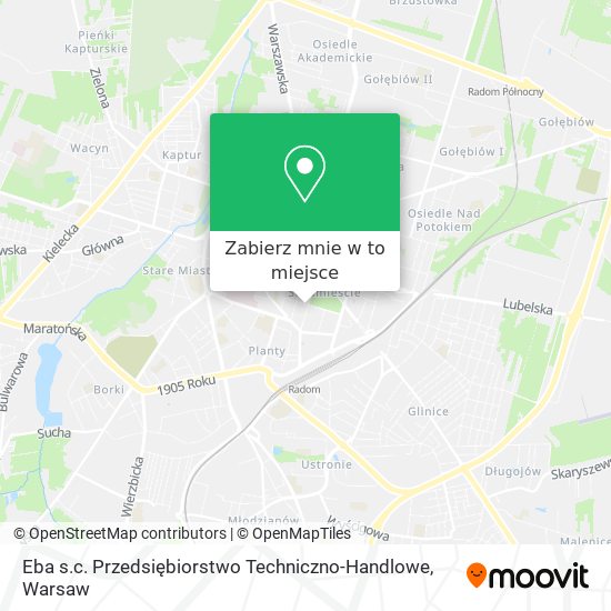 Mapa Eba s.c. Przedsiębiorstwo Techniczno-Handlowe