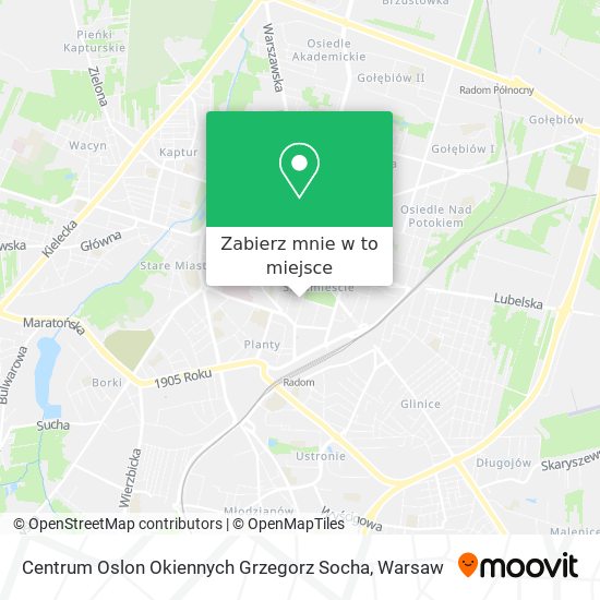 Mapa Centrum Oslon Okiennych Grzegorz Socha