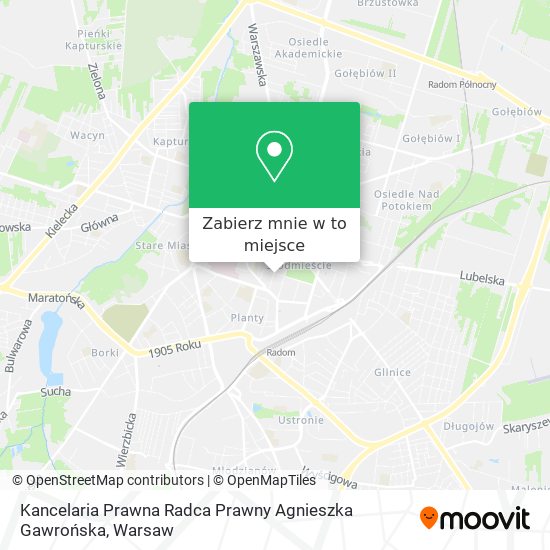 Mapa Kancelaria Prawna Radca Prawny Agnieszka Gawrońska