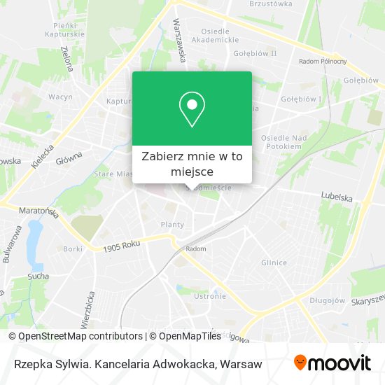 Mapa Rzepka Sylwia. Kancelaria Adwokacka