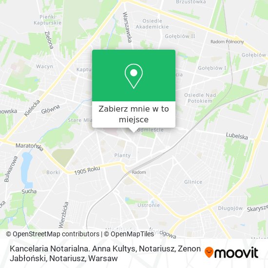 Mapa Kancelaria Notarialna. Anna Kultys, Notariusz, Zenon Jabłoński, Notariusz