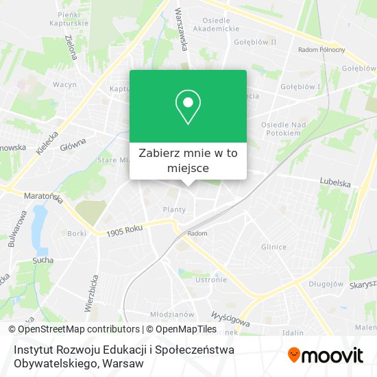 Mapa Instytut Rozwoju Edukacji i Społeczeństwa Obywatelskiego