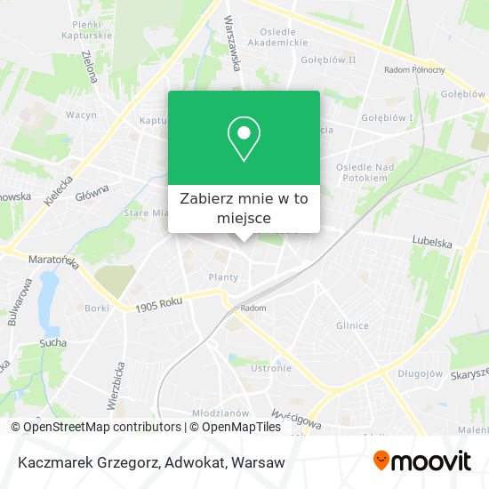 Mapa Kaczmarek Grzegorz, Adwokat