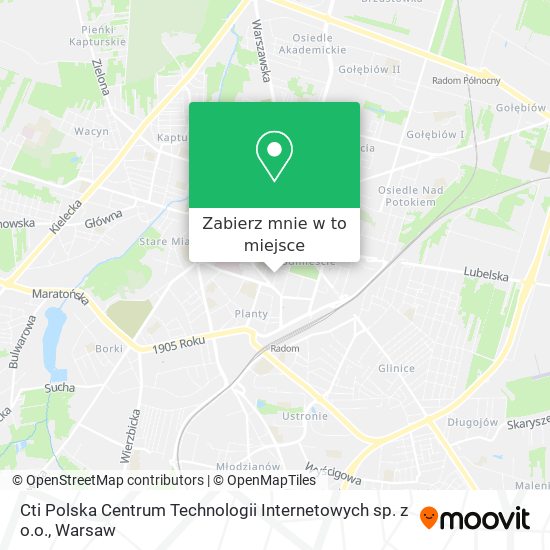 Mapa Cti Polska Centrum Technologii Internetowych sp. z o.o.