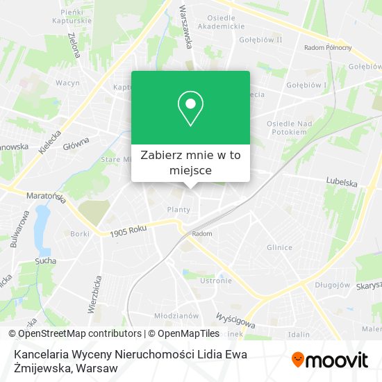 Mapa Kancelaria Wyceny Nieruchomości Lidia Ewa Żmijewska