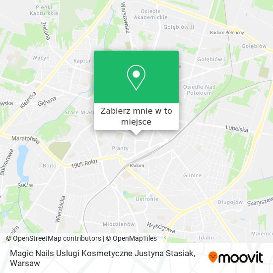 Mapa Magic Nails Uslugi Kosmetyczne Justyna Stasiak