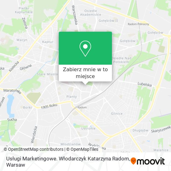 Mapa Usługi Marketingowe. Włodarczyk Katarzyna Radom