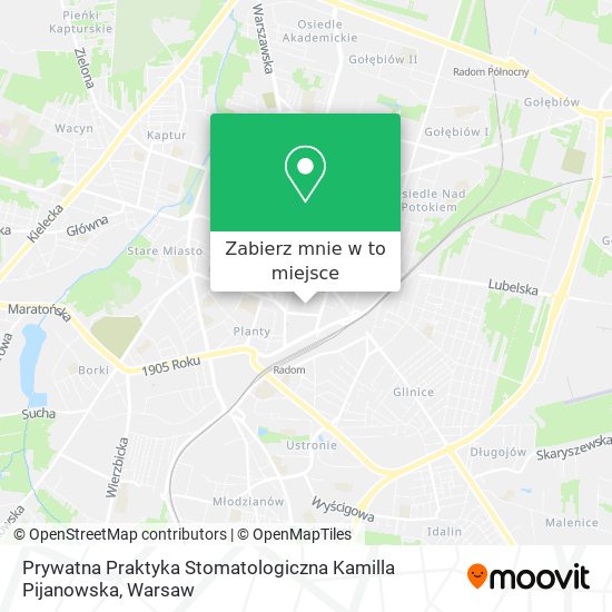 Mapa Prywatna Praktyka Stomatologiczna Kamilla Pijanowska