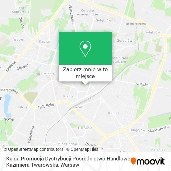 Mapa Kajga Promocja Dystrybucji Pośrednictwo Handlowe Kazimiera Twarowska