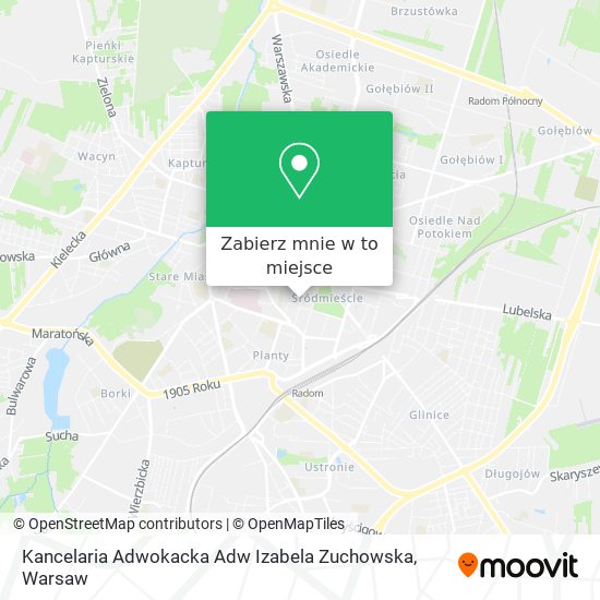 Mapa Kancelaria Adwokacka Adw Izabela Zuchowska