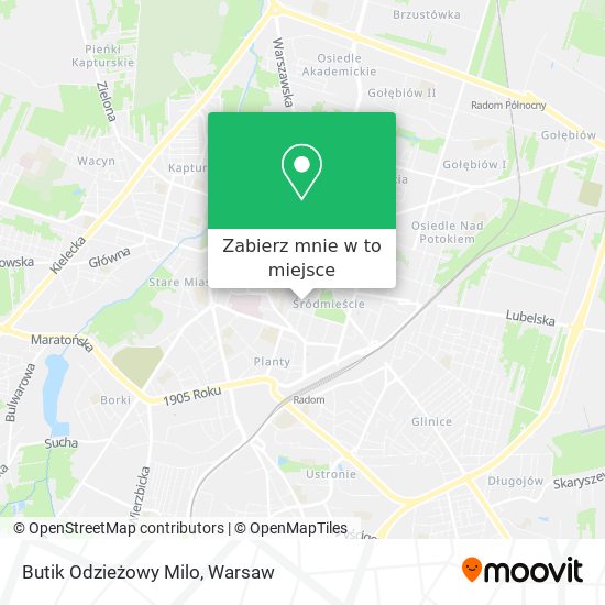 Mapa Butik Odzieżowy Milo