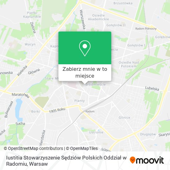 Mapa Iustitia Stowarzyszenie Sędziów Polskich Oddział w Radomiu