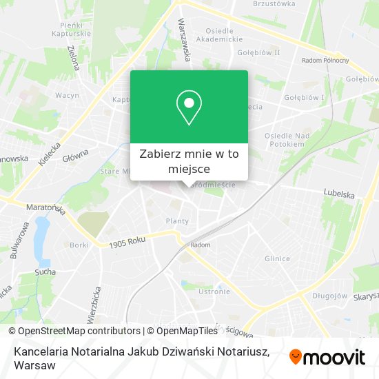 Mapa Kancelaria Notarialna Jakub Dziwański Notariusz