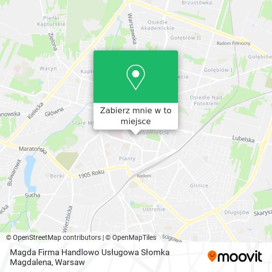 Mapa Magda Firma Handlowo Usługowa Słomka Magdalena