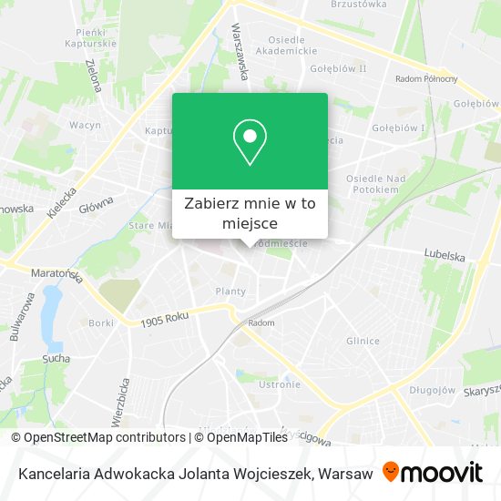 Mapa Kancelaria Adwokacka Jolanta Wojcieszek