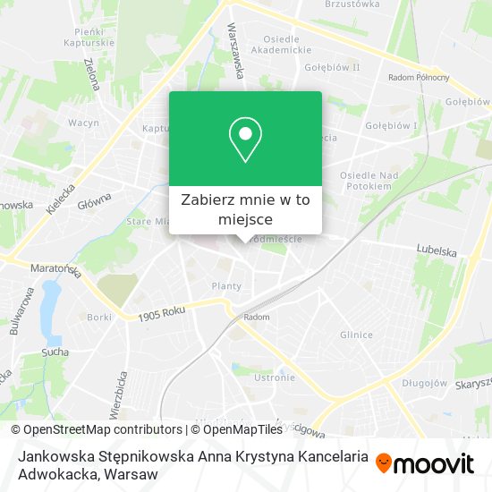 Mapa Jankowska Stępnikowska Anna Krystyna Kancelaria Adwokacka