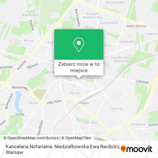 Mapa Kancelaria Notarialna. Niedziałkowska Ewa Racibórz