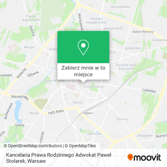 Mapa Kancelaria Prawa Rodzinnego Adwokat Paweł Stolarek