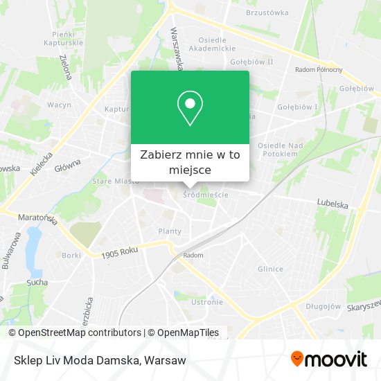 Mapa Sklep Liv Moda Damska