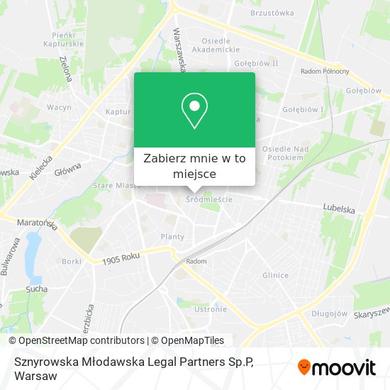 Mapa Sznyrowska Młodawska Legal Partners Sp.P