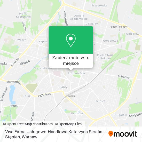 Mapa Viva Firma Usługowo-Handlowa Katarzyna Serafin-Stępień