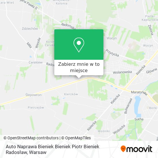 Mapa Auto Naprawa Bieniek Bieniek Piotr Bieniek Radosław