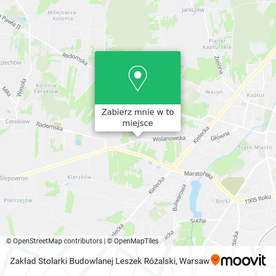 Mapa Zakład Stolarki Budowlanej Leszek Różalski