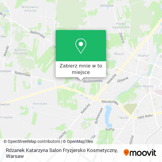 Mapa Rdzanek Katarzyna Salon Fryzjersko Kosmetyczny