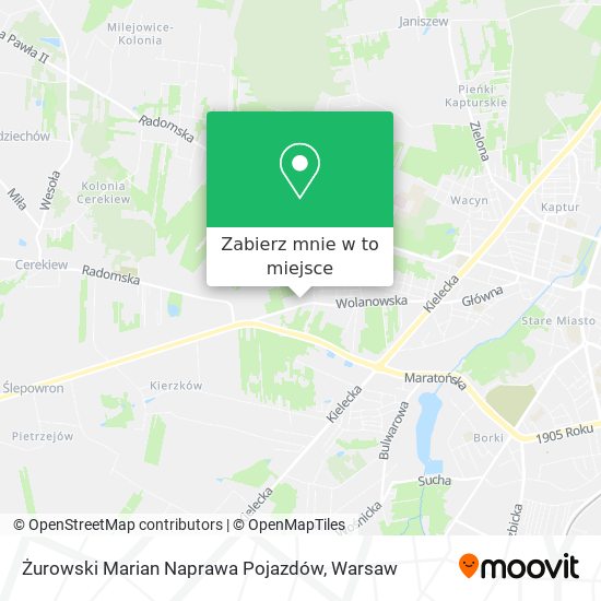 Mapa Żurowski Marian Naprawa Pojazdów