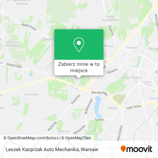 Mapa Leszek Kacprzak Auto Mechanika