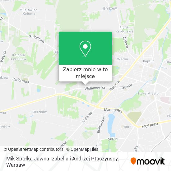 Mapa Mik Spółka Jawna Izabella i Andrzej Ptaszyńscy