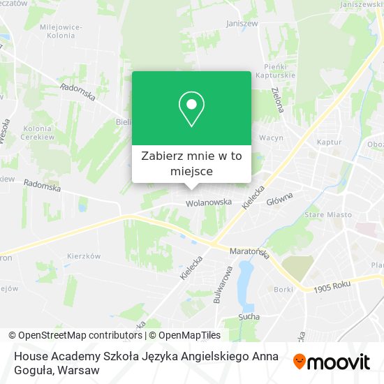 Mapa House Academy Szkoła Języka Angielskiego Anna Goguła