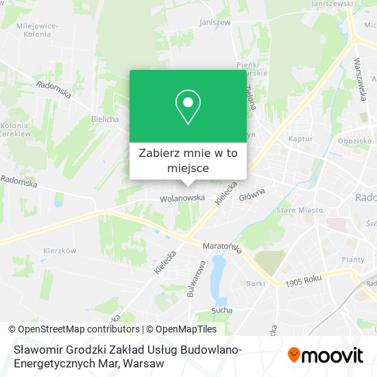 Mapa Sławomir Grodzki Zakład Usług Budowlano-Energetycznych Mar