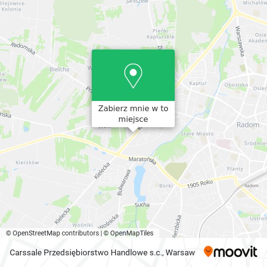 Mapa Carssale Przedsiębiorstwo Handlowe s.c.