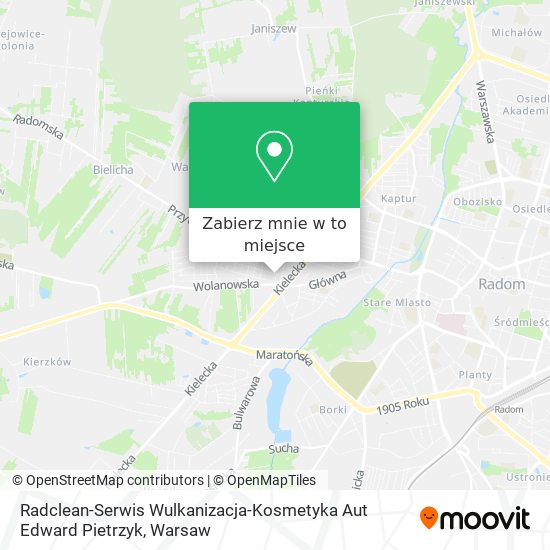 Mapa Radclean-Serwis Wulkanizacja-Kosmetyka Aut Edward Pietrzyk
