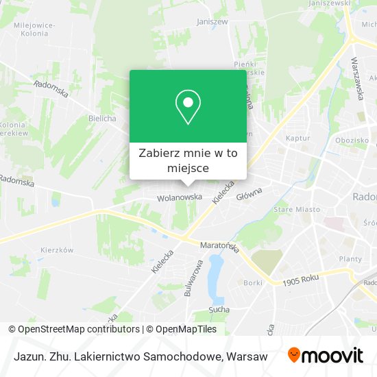 Mapa Jazun. Zhu. Lakiernictwo Samochodowe