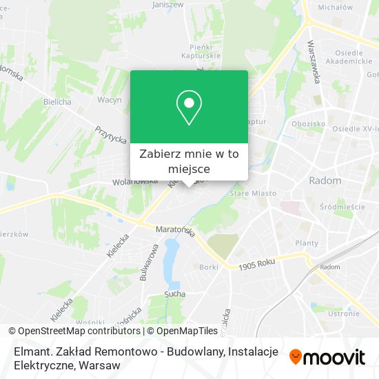 Mapa Elmant. Zakład Remontowo - Budowlany, Instalacje Elektryczne