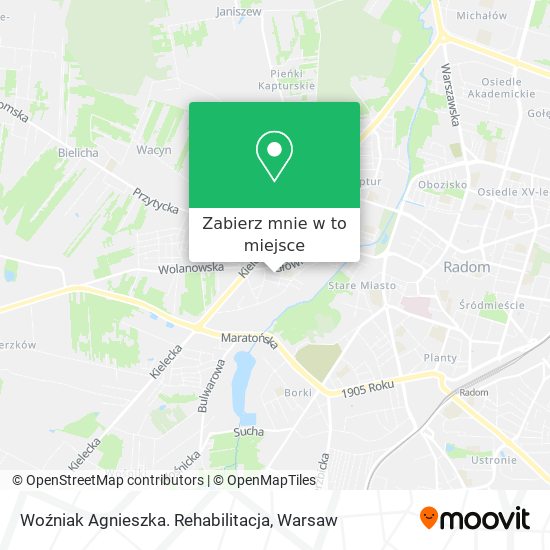 Mapa Woźniak Agnieszka. Rehabilitacja