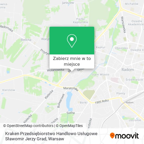 Mapa Kraken Przedsiębiorstwo Handlowo Usługowe Sławomir Jerzy Grad