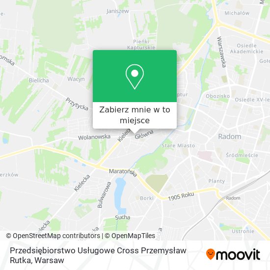 Mapa Przedsiębiorstwo Usługowe Cross Przemysław Rutka