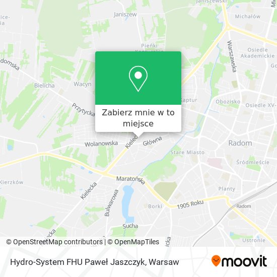 Mapa Hydro-System FHU Paweł Jaszczyk