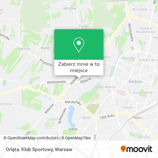 Mapa Orlęta. Klub Sportowy