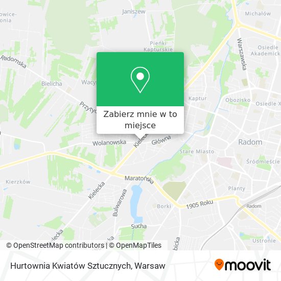 Mapa Hurtownia Kwiatów Sztucznych