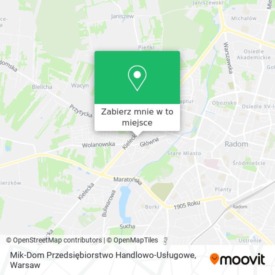 Mapa Mik-Dom Przedsiębiorstwo Handlowo-Usługowe