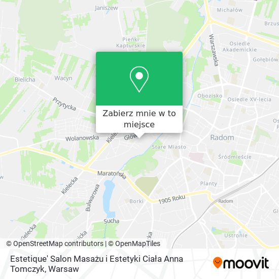 Mapa Estetique' Salon Masażu i Estetyki Ciała Anna Tomczyk