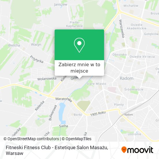 Mapa Fitneski Fitness Club - Estetique Salon Masażu